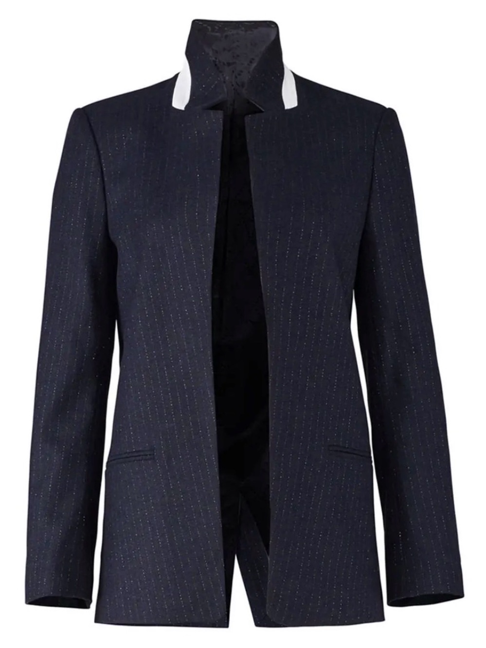 Zadig & Voltaire Volly Bi Pinstripe Blazer Wool Jacket | size 8 (40)